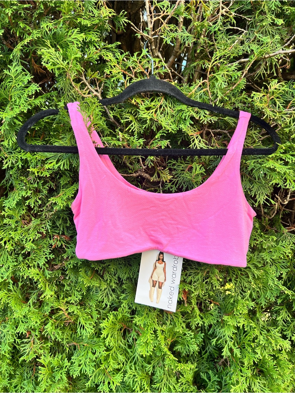 naked wardrobe Hot Pink Scoop Bralette